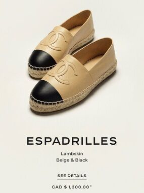 CHANEL ESPADRILLES SIZE 40